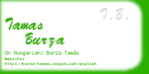 tamas burza business card